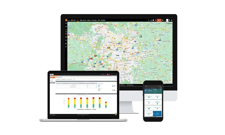 captures d'écran de la solution Océan sur PC, tablette et mobile