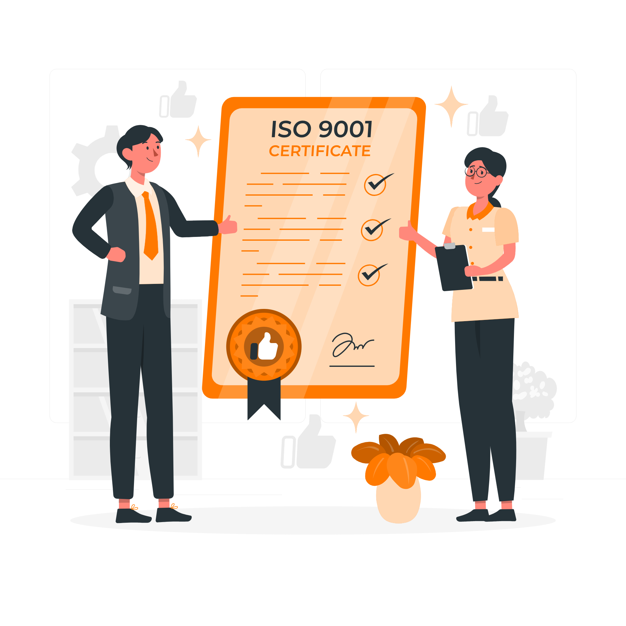 Personnages certification ISO